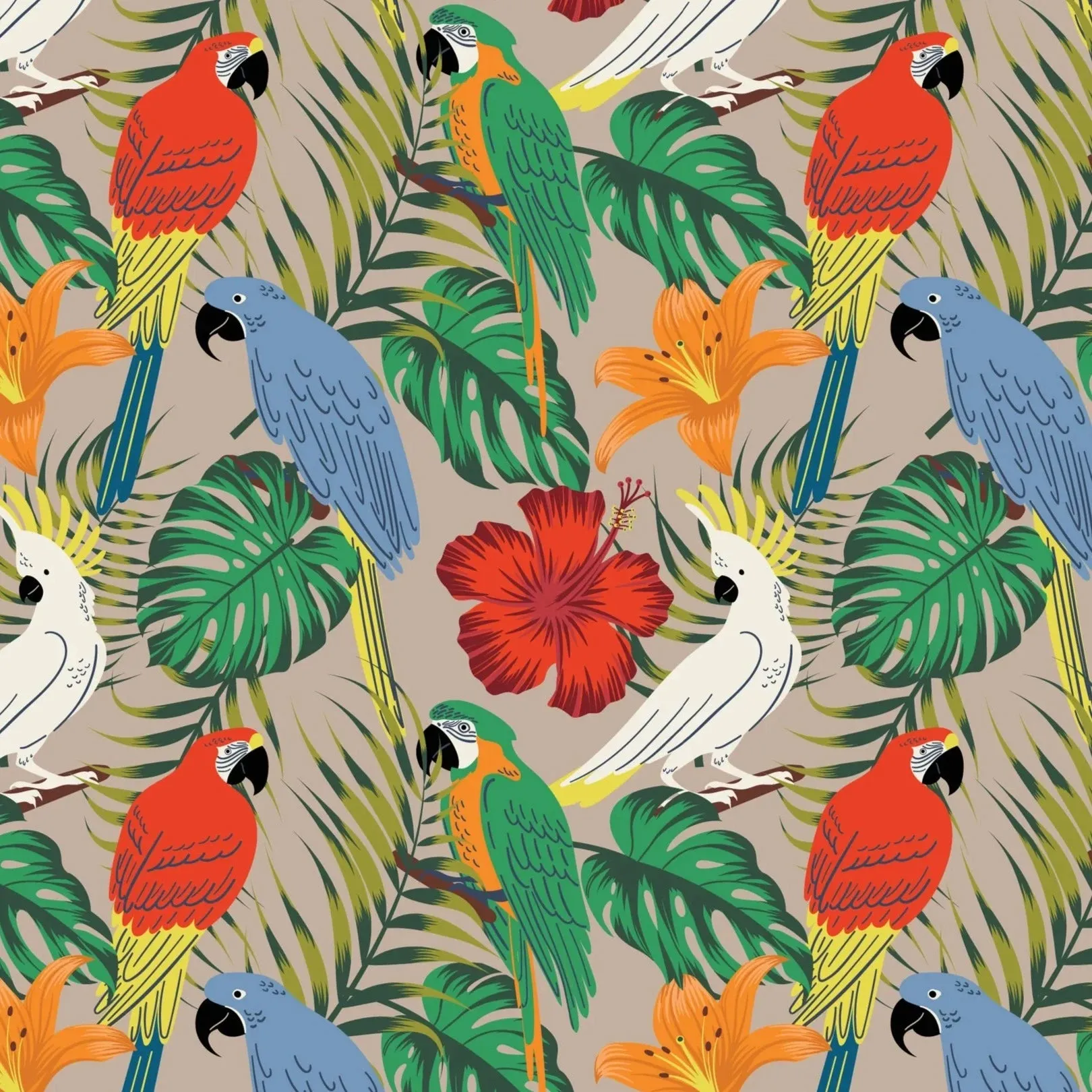 Poplin & Co. Exotic Birds Print Ladies Shorts