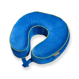 Premium Memory Foam Travel Neck Pillow - Blue