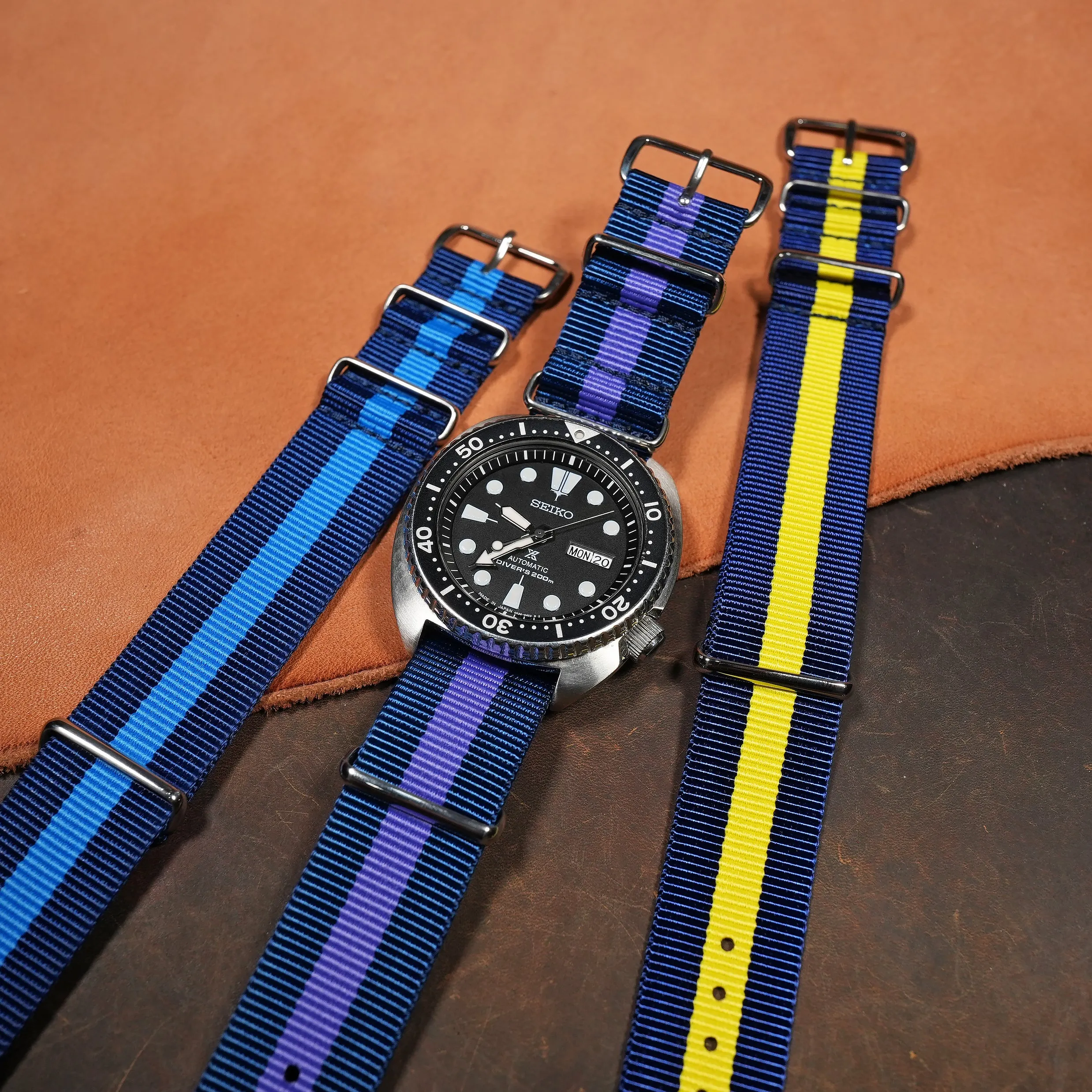 Premium Nato Strap in Navy Purple