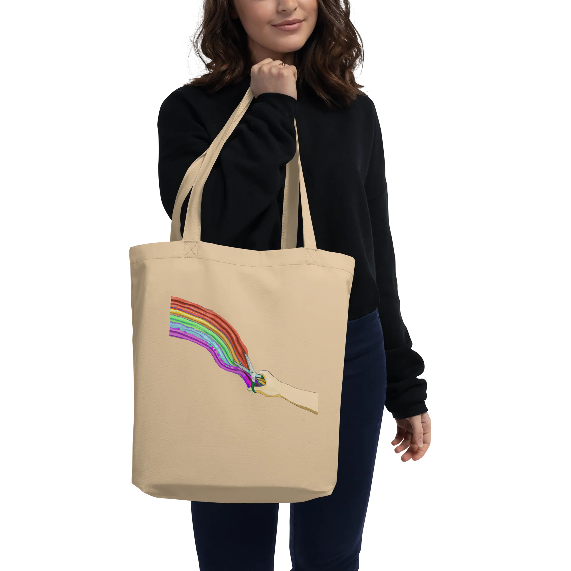 Proud Stylist Rainbow Shears Eco Tote Bag