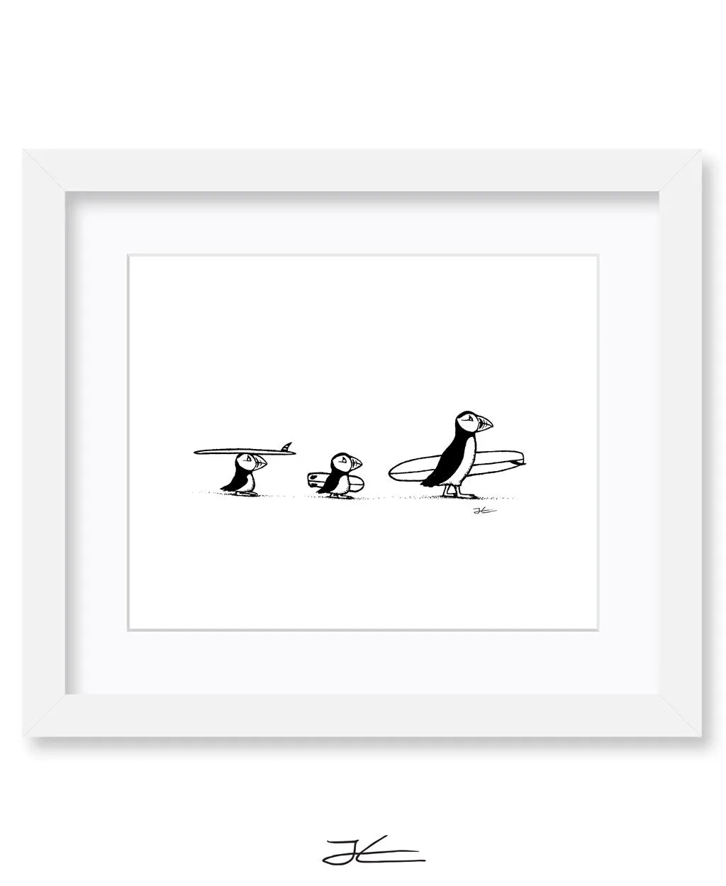 Puffin Surf Trip - Print/ Framed Print