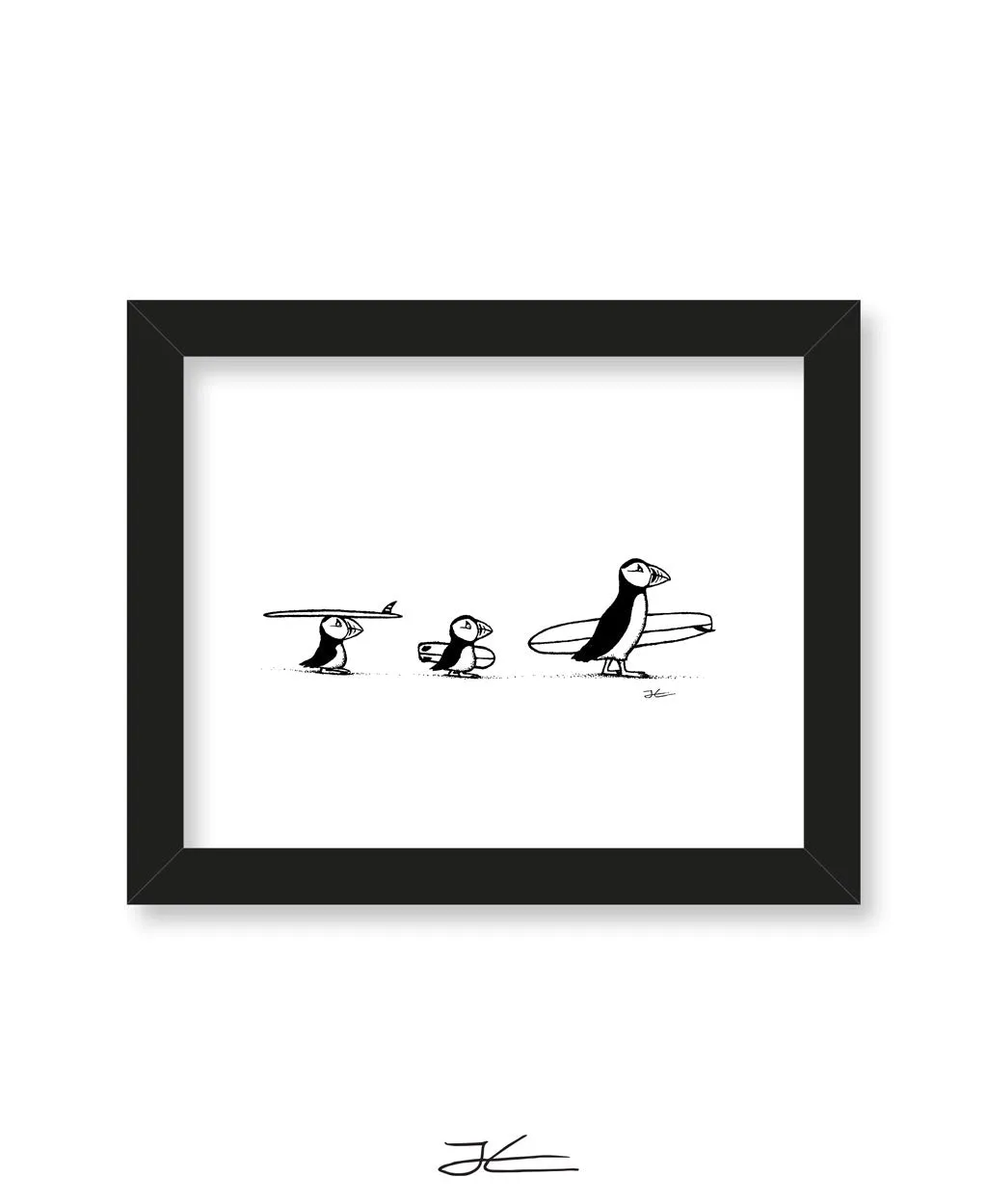 Puffin Surf Trip - Print/ Framed Print