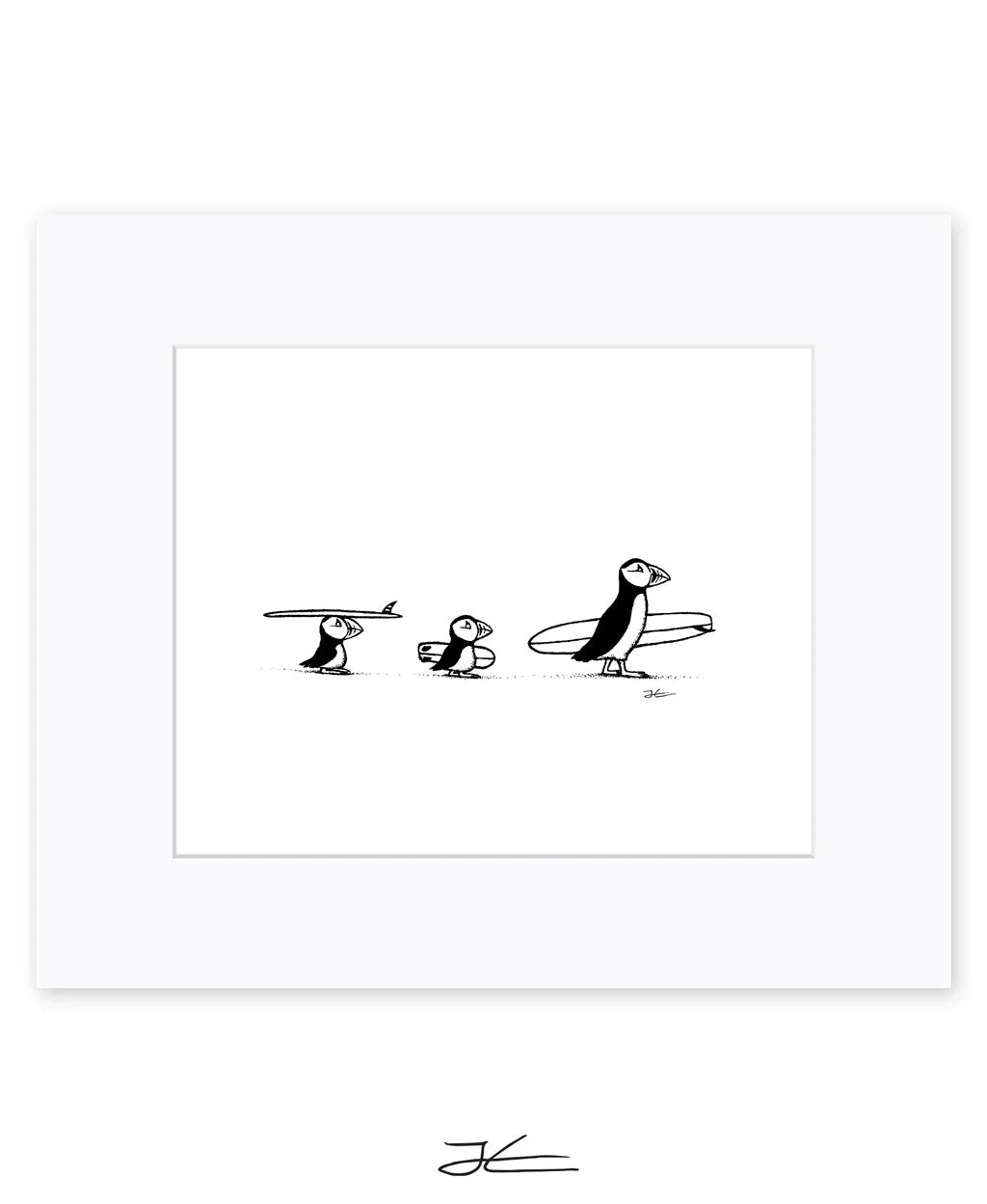 Puffin Surf Trip - Print/ Framed Print