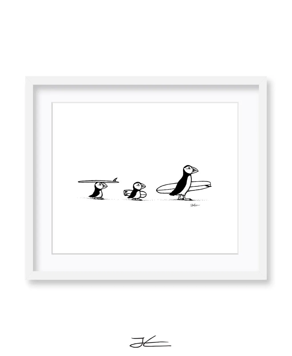 Puffin Surf Trip - Print/ Framed Print