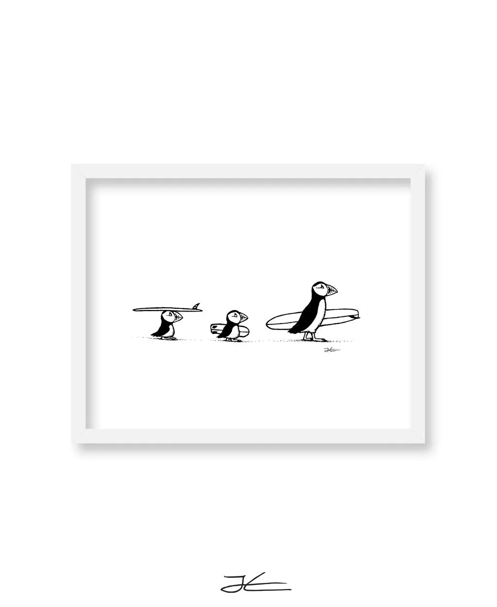 Puffin Surf Trip - Print/ Framed Print