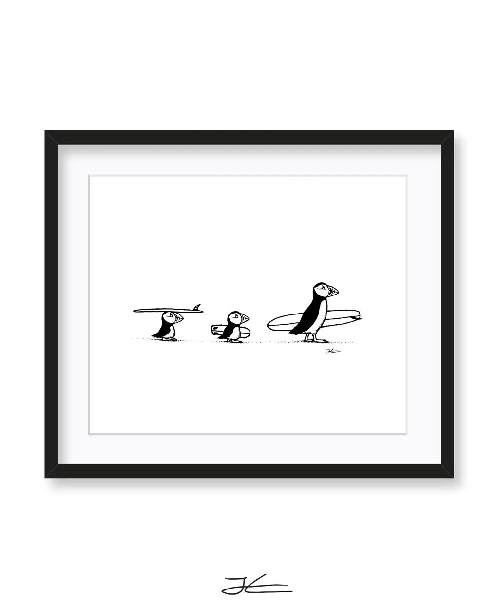 Puffin Surf Trip - Print/ Framed Print