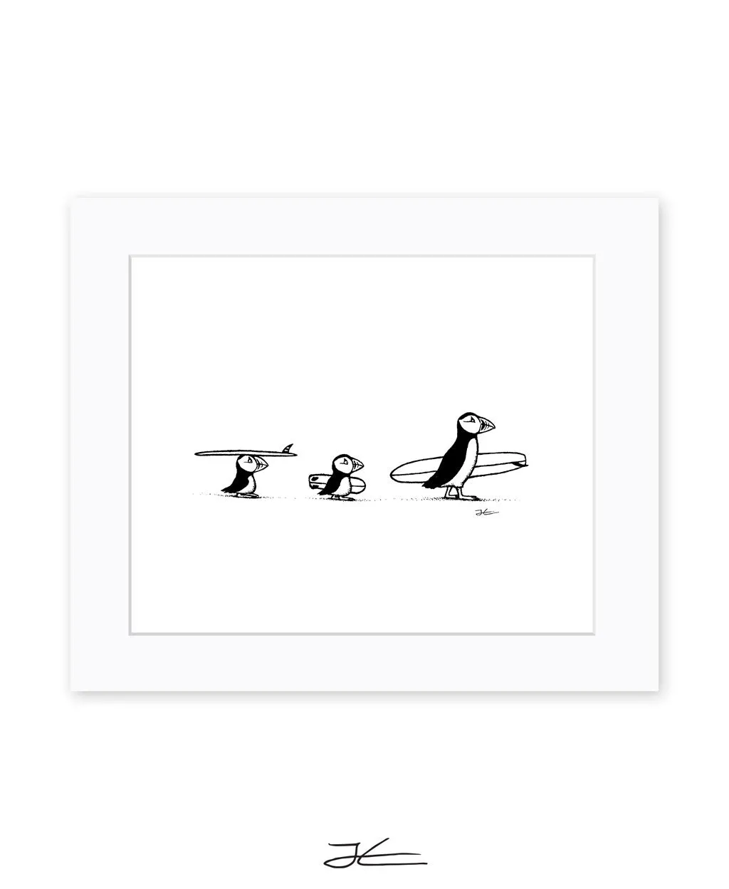 Puffin Surf Trip - Print/ Framed Print