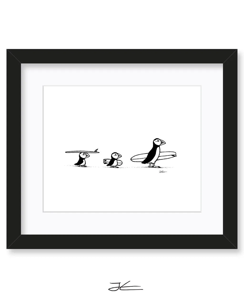 Puffin Surf Trip - Print/ Framed Print