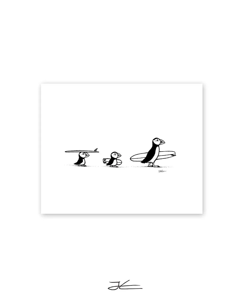 Puffin Surf Trip - Print/ Framed Print