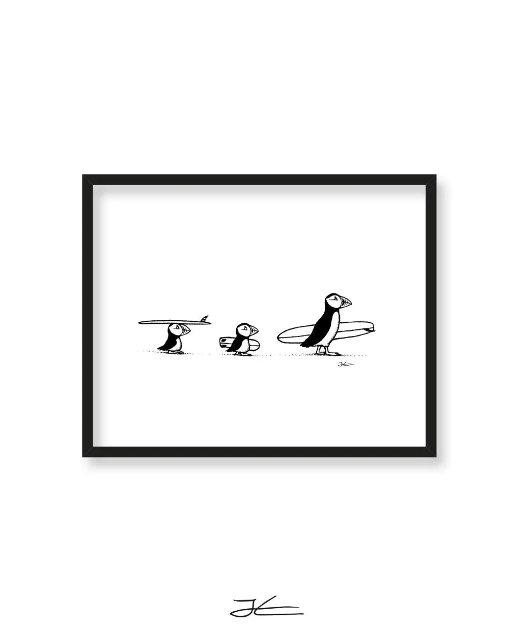 Puffin Surf Trip - Print/ Framed Print