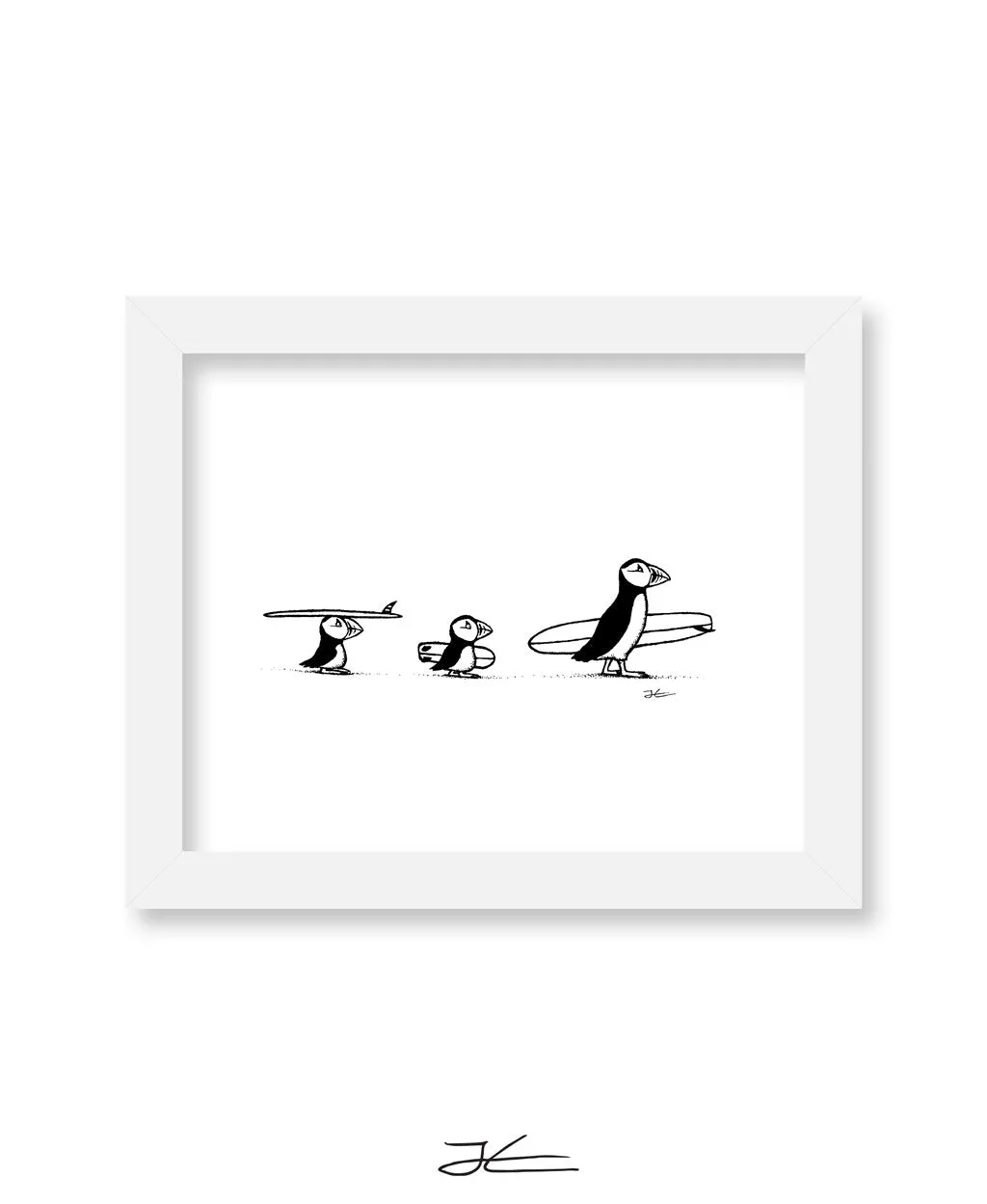 Puffin Surf Trip - Print/ Framed Print