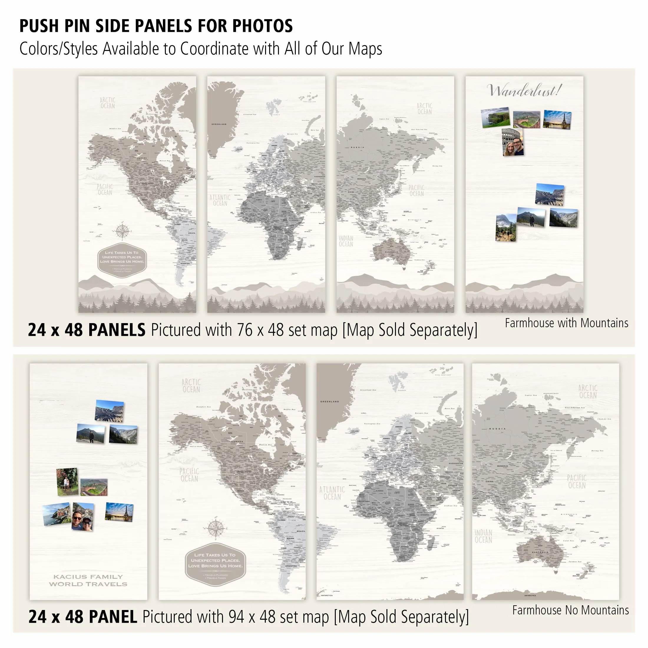 Push Pin Side Panels for Photos