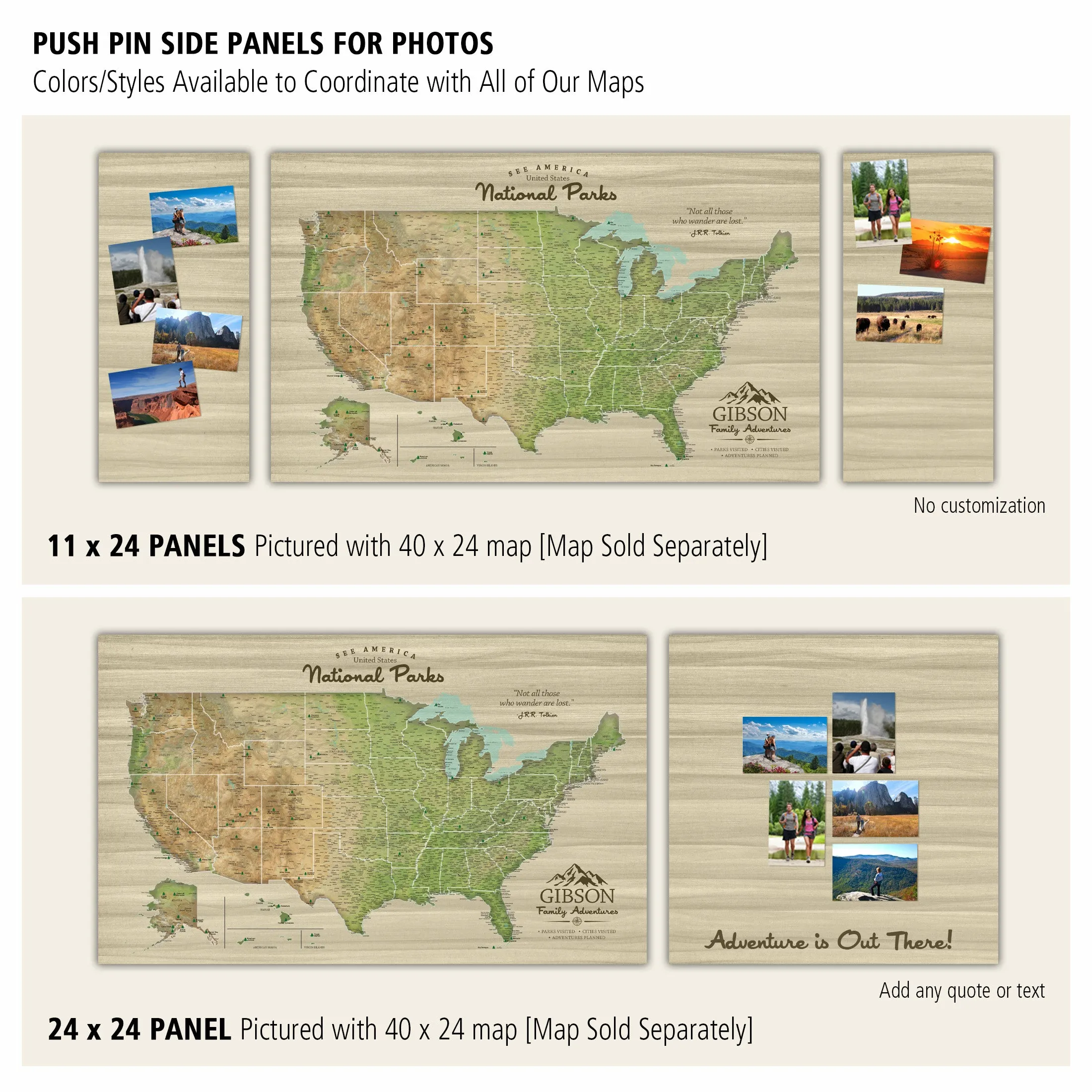 Push Pin Side Panels for Photos