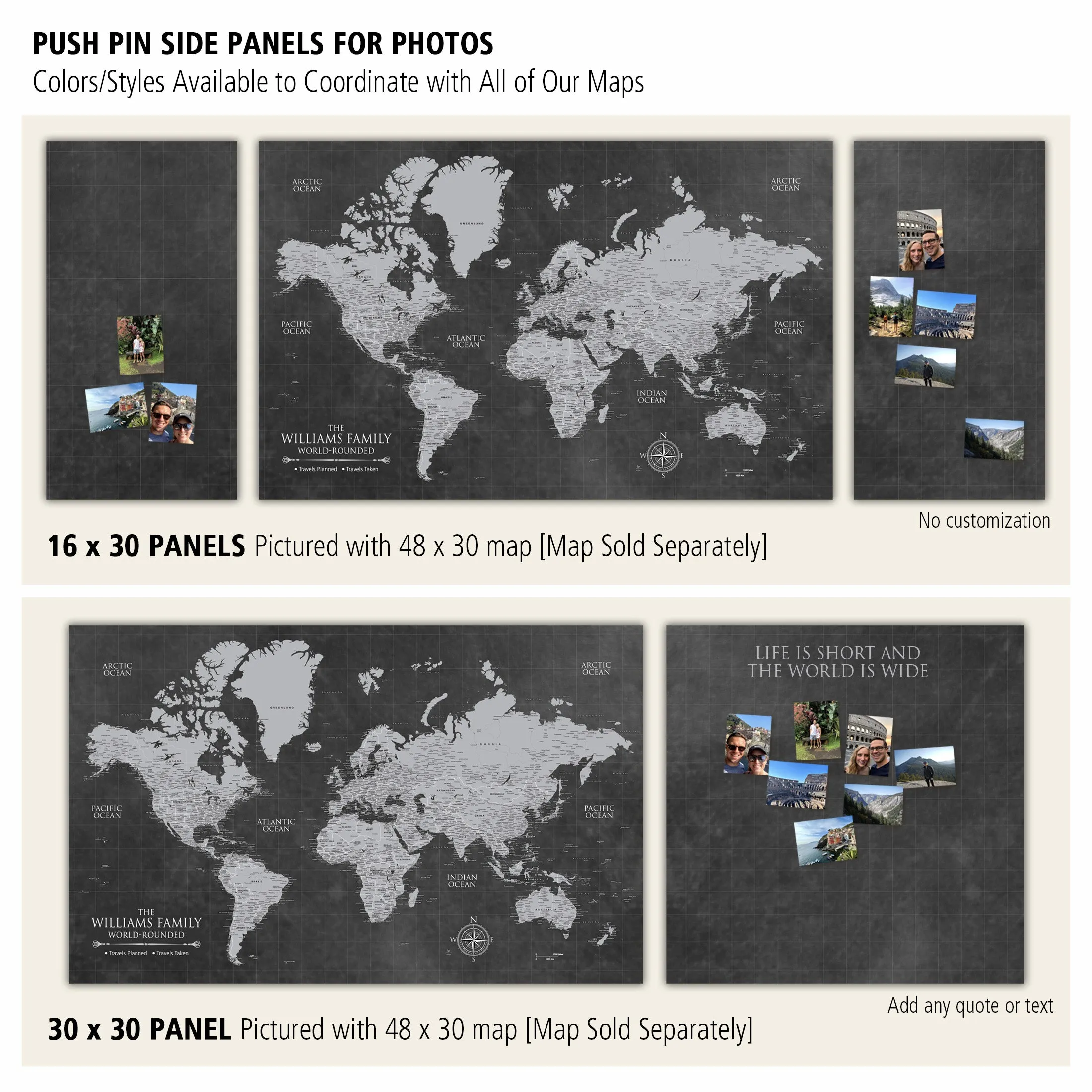 Push Pin Side Panels for Photos