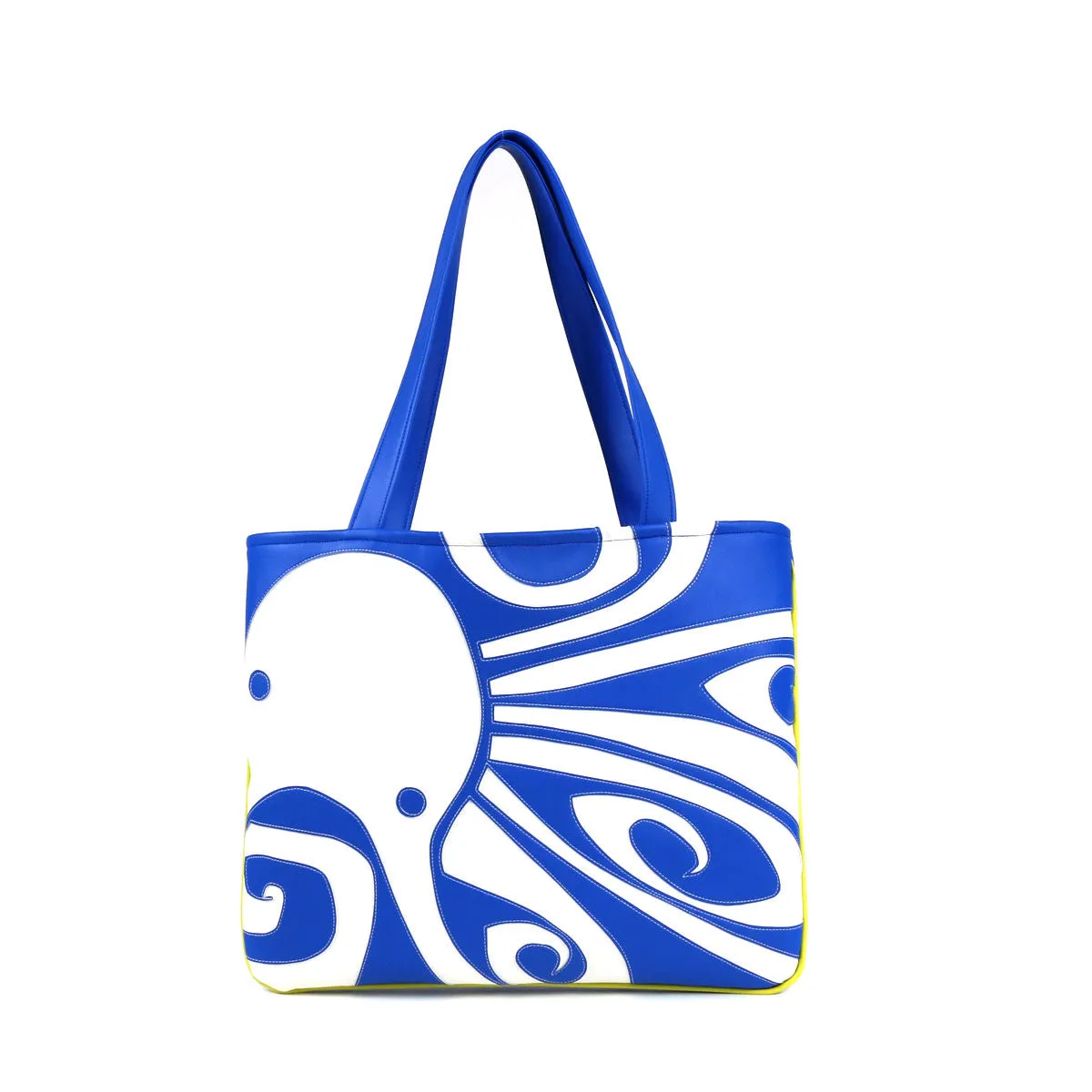 "Ocho" Octopus Vegan Flat Tote Design by Berkeley Artist Michelle White (Multicolored )