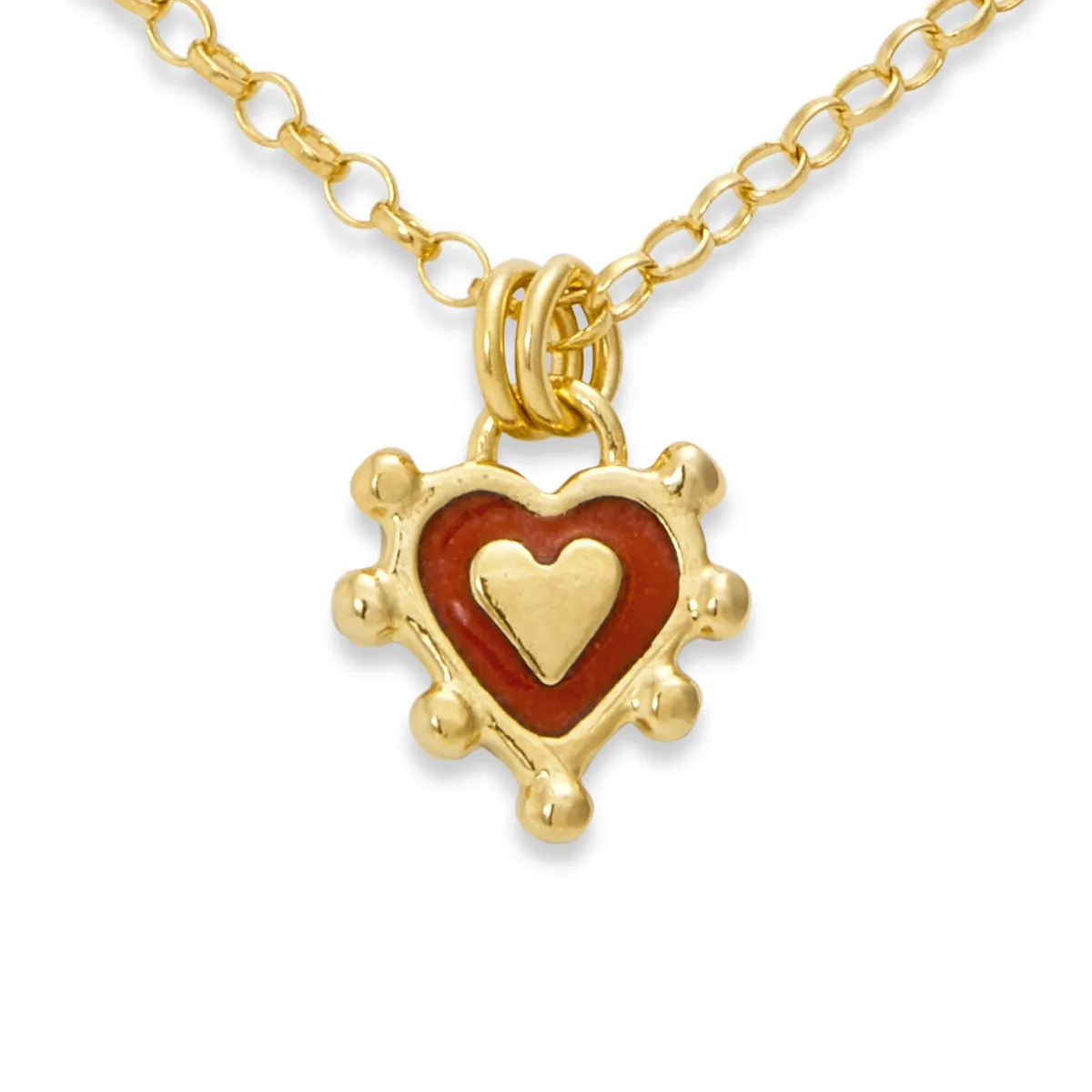 Red Sacred Heart Necklace