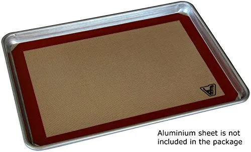 Silicone Baking Mat - Set of 3 Half Sheet (Thick & Large 11 5/8" x 16 1/2") - Non Stick Silicon Liner for Bake Pans & Rolling - Macaron/Pastry/Cookie/Bun/Bread Making - Professional Grade Nonstick