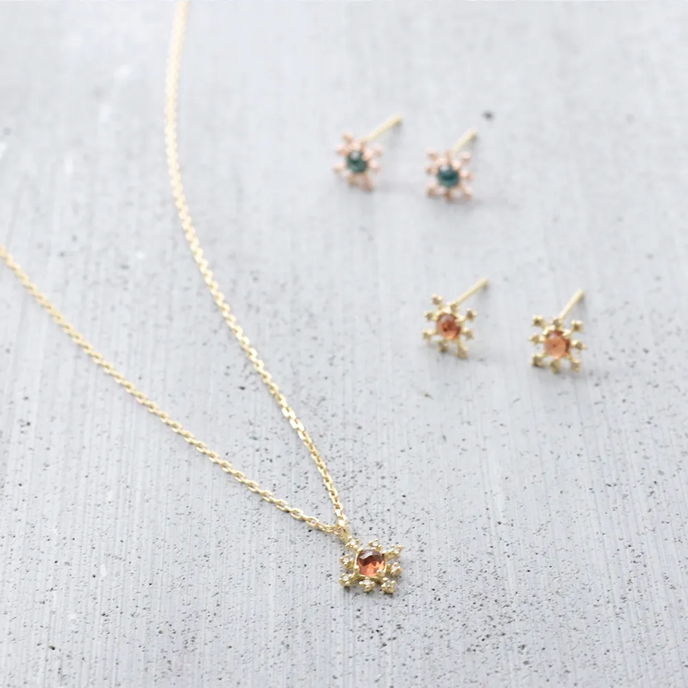 Snow flower Necklace - 14K/ 18K Gold