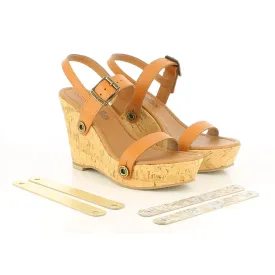 Sophia Cork Pack - Camel, Light Gold, White Snake Straps