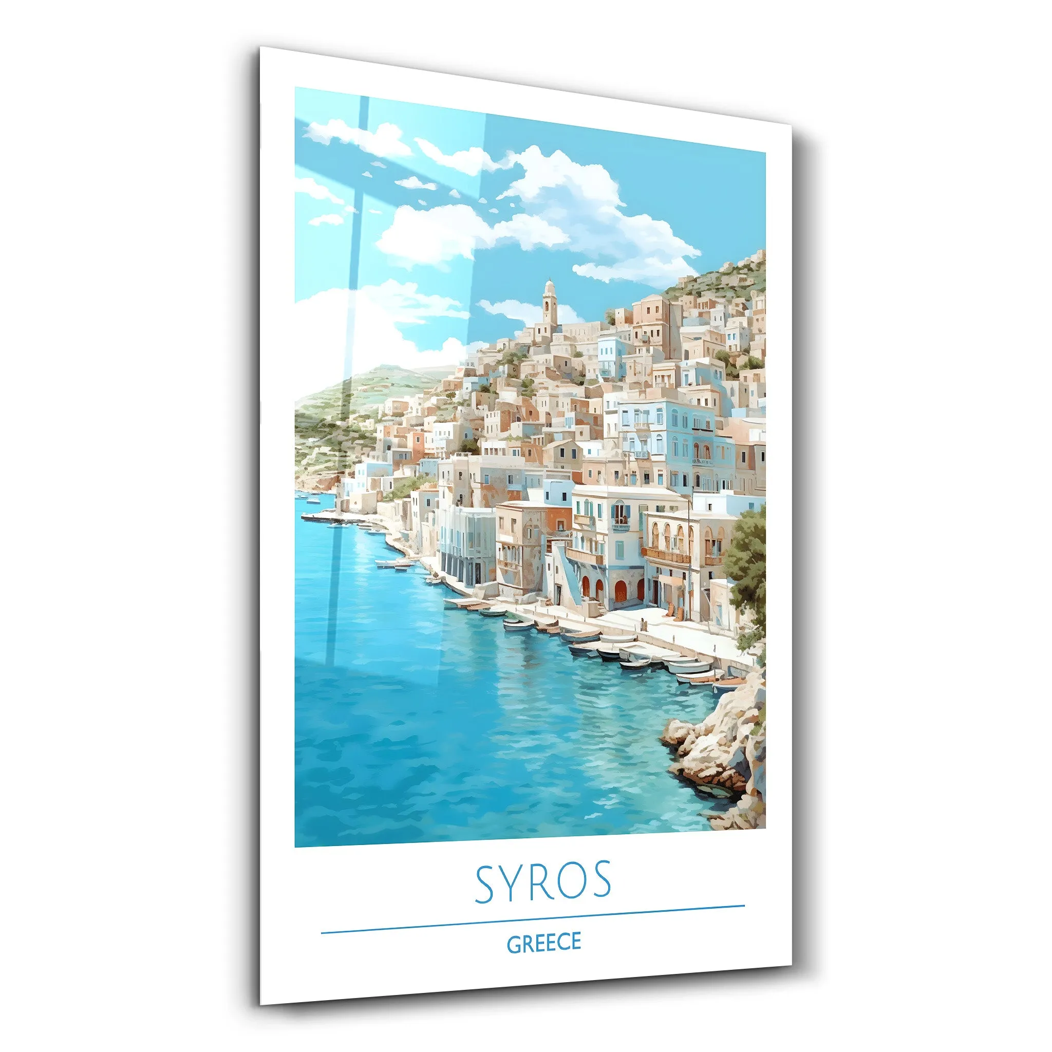 Syros Greece-Travel Posters | Glass Wall Art