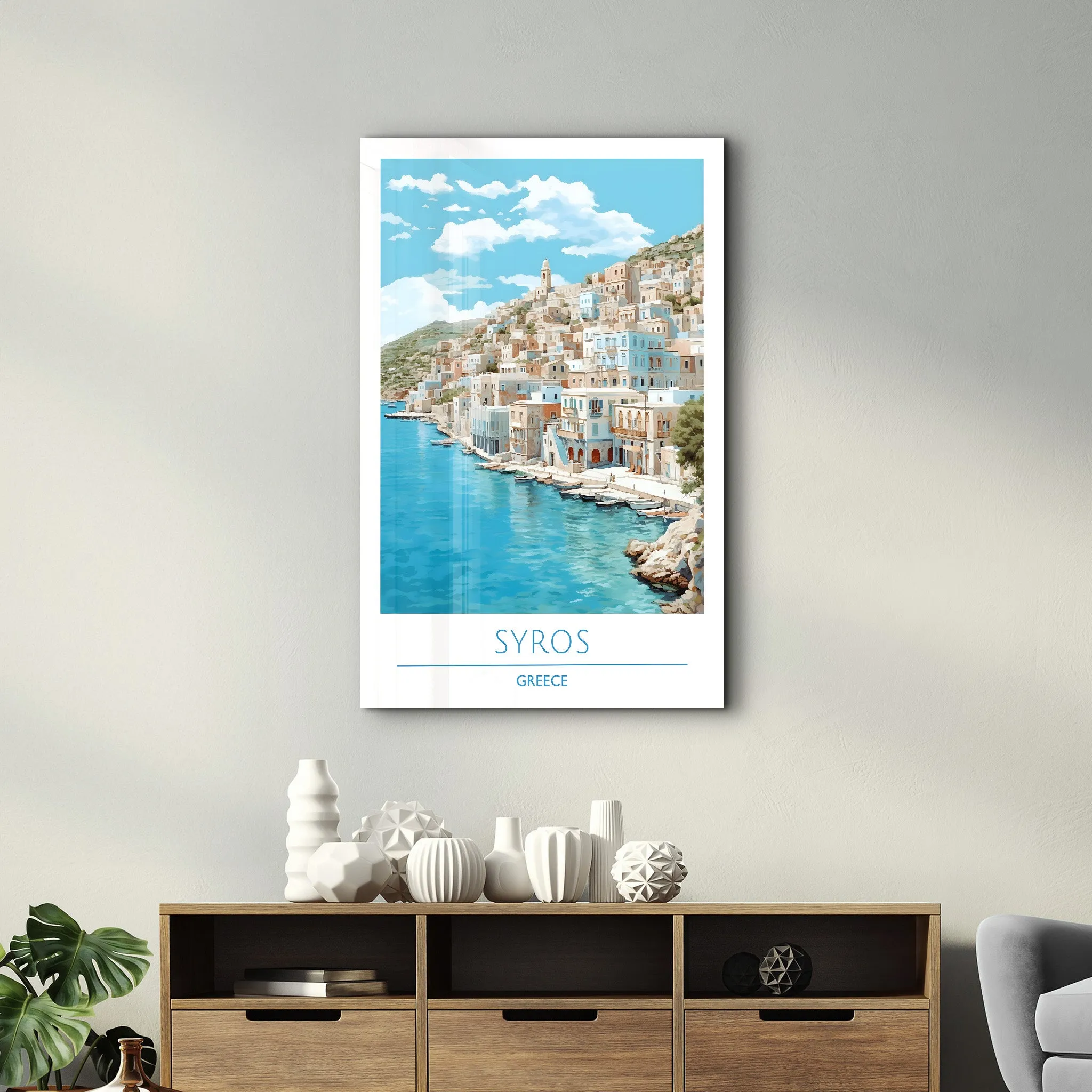 Syros Greece-Travel Posters | Glass Wall Art