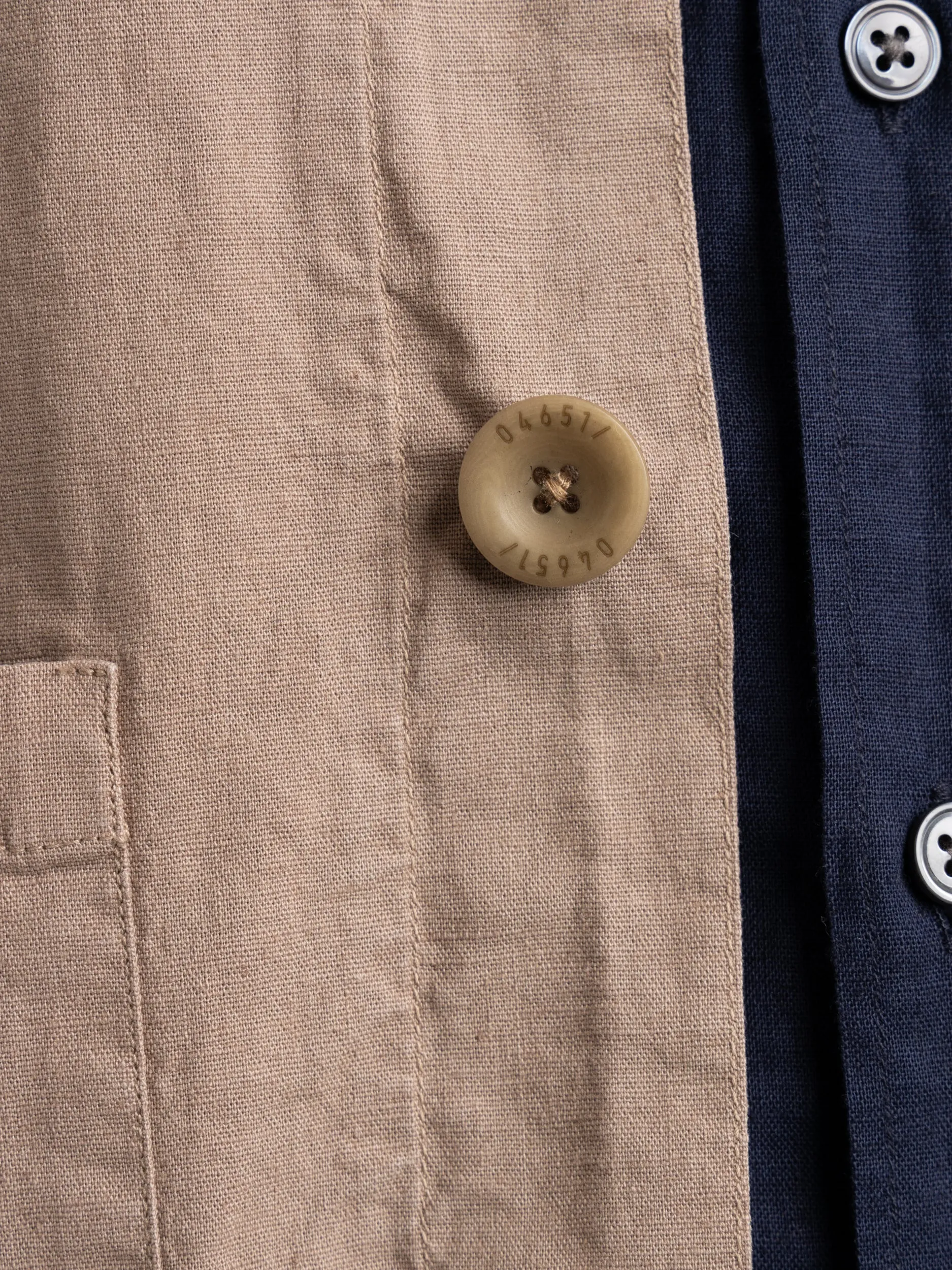 Taupe Brown Linen Travel Overshirt