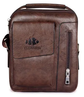 THE CLOWNFISH Centaurian Synthetic 23 cms Umber Brown Messenger Bag