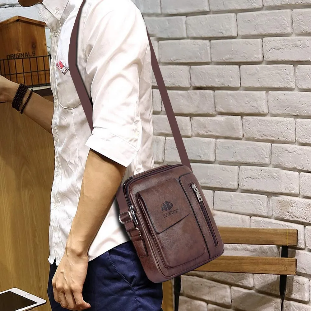 THE CLOWNFISH Centaurian Synthetic 23 cms Umber Brown Messenger Bag