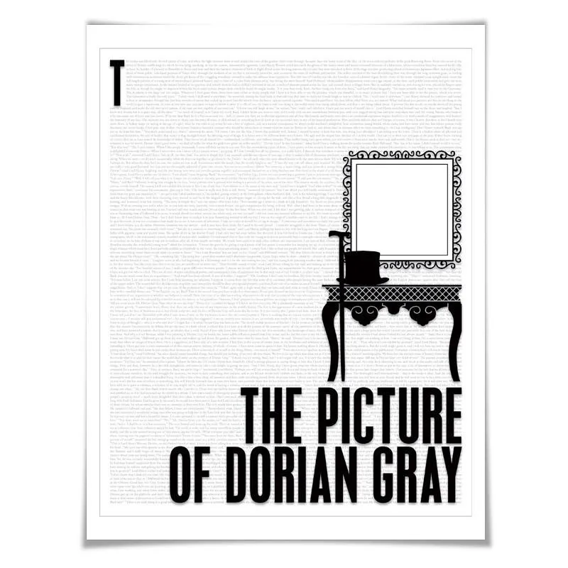 The Picture of Dorian Gray. Oscar Wilde. Literary Art Print. 4 Sizes. Literature Poster. Book Art