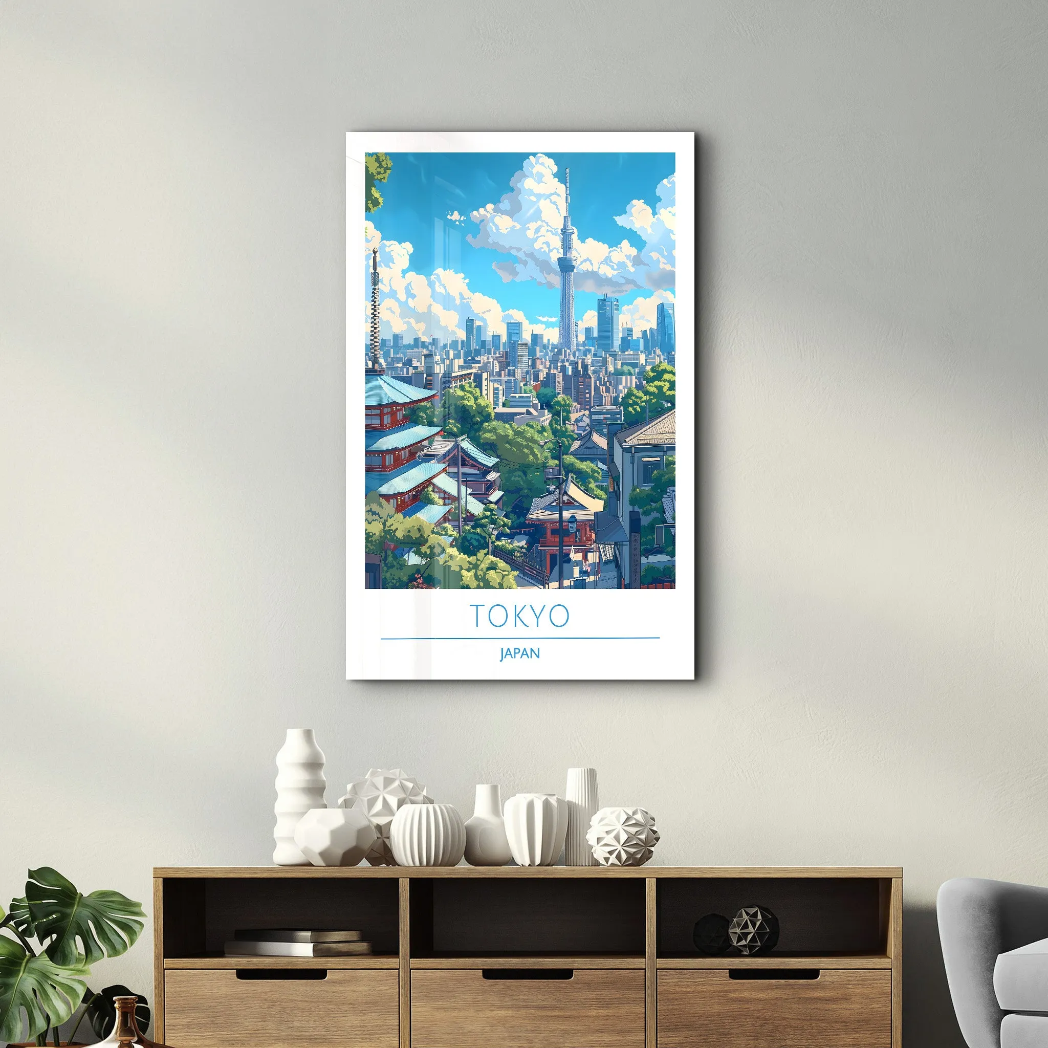 Tokyo Japan-Travel Posters | Glass Wall Art