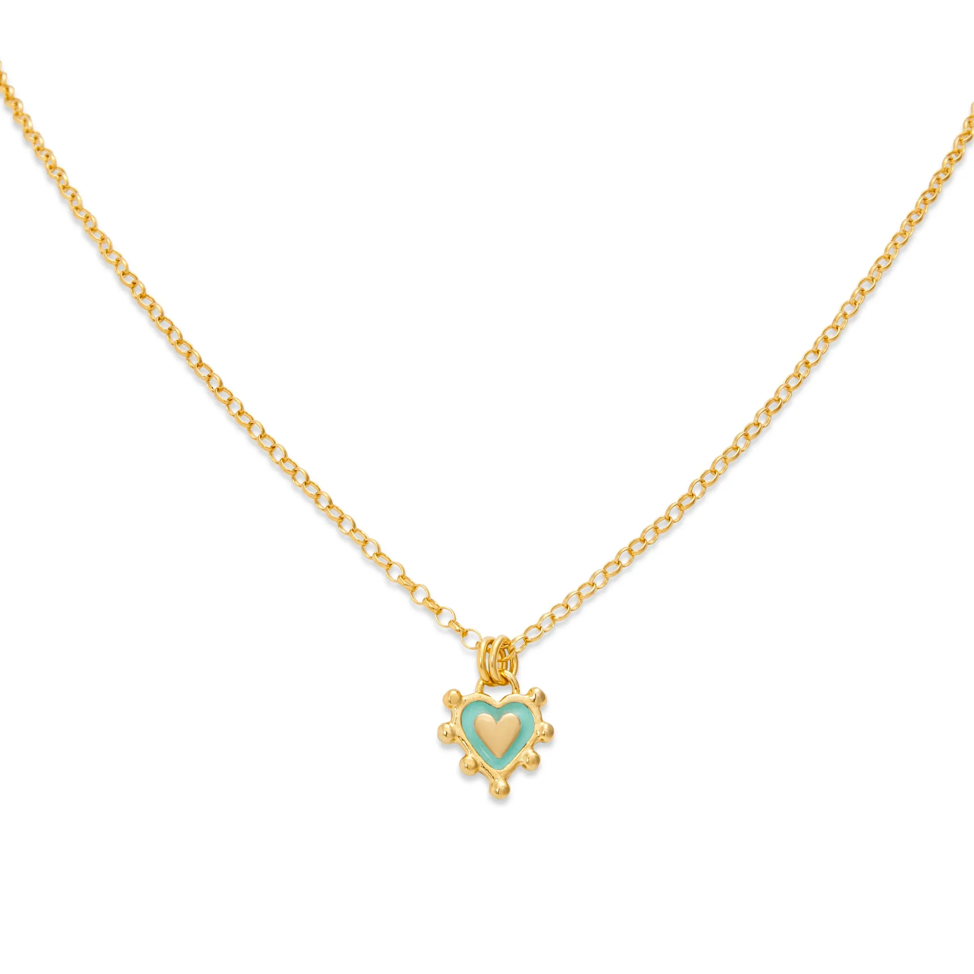 Turquoise Sacred Heart Necklace