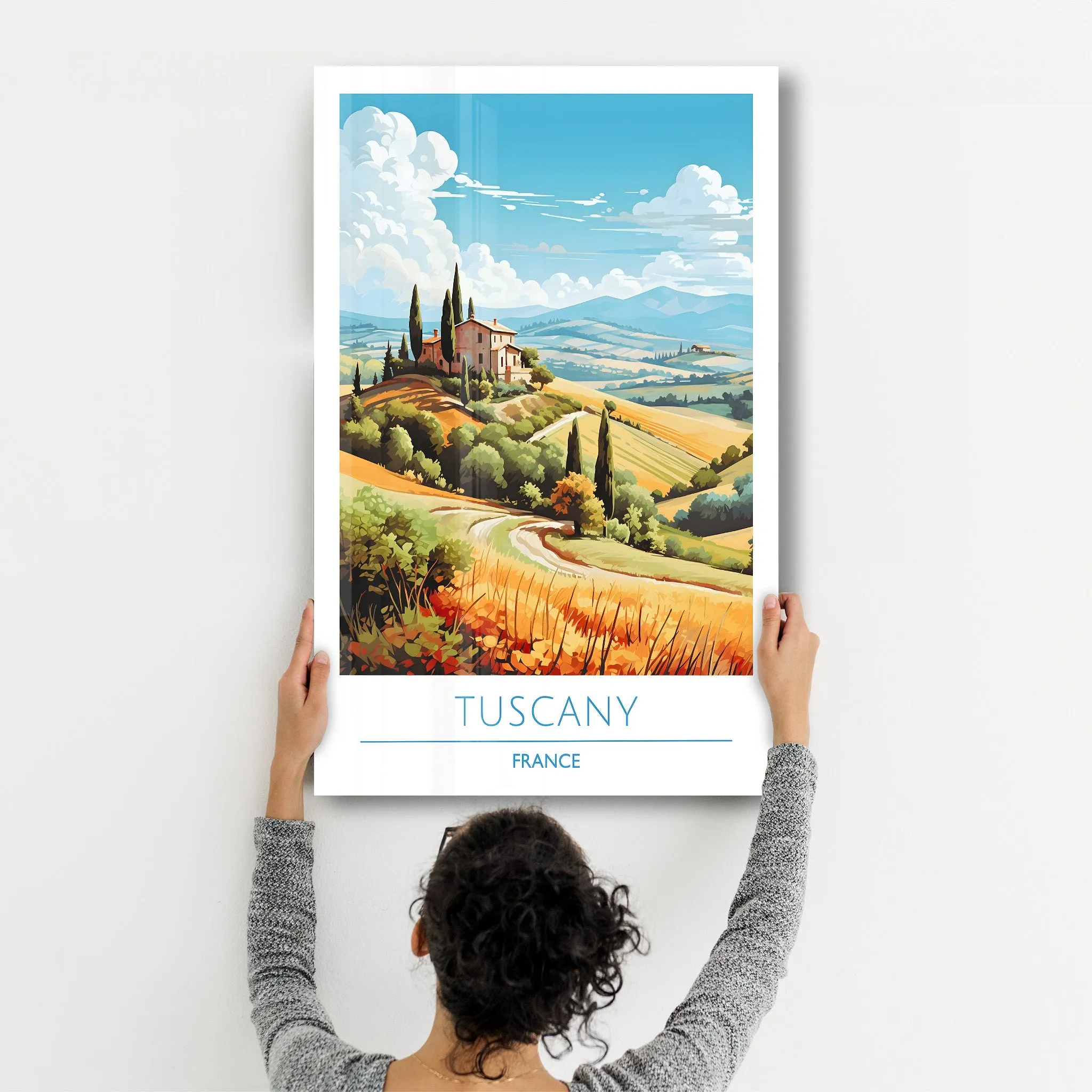 Tuscany France-Travel Posters | Glass Wall Art