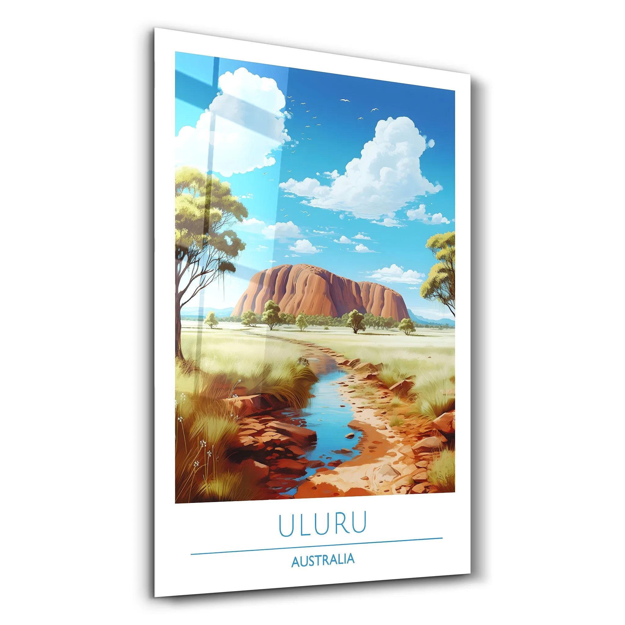 Uluru Australia-Travel Posters | Glass Wall Art