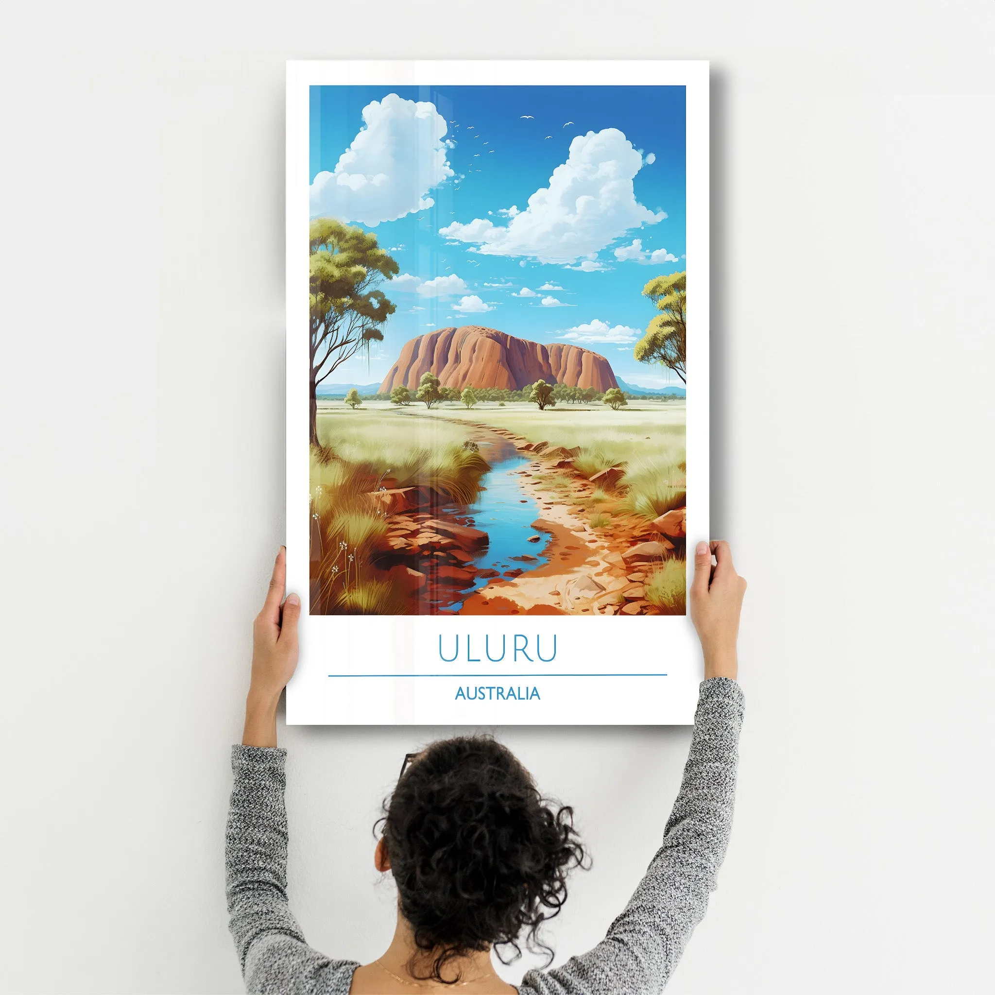 Uluru Australia-Travel Posters | Glass Wall Art