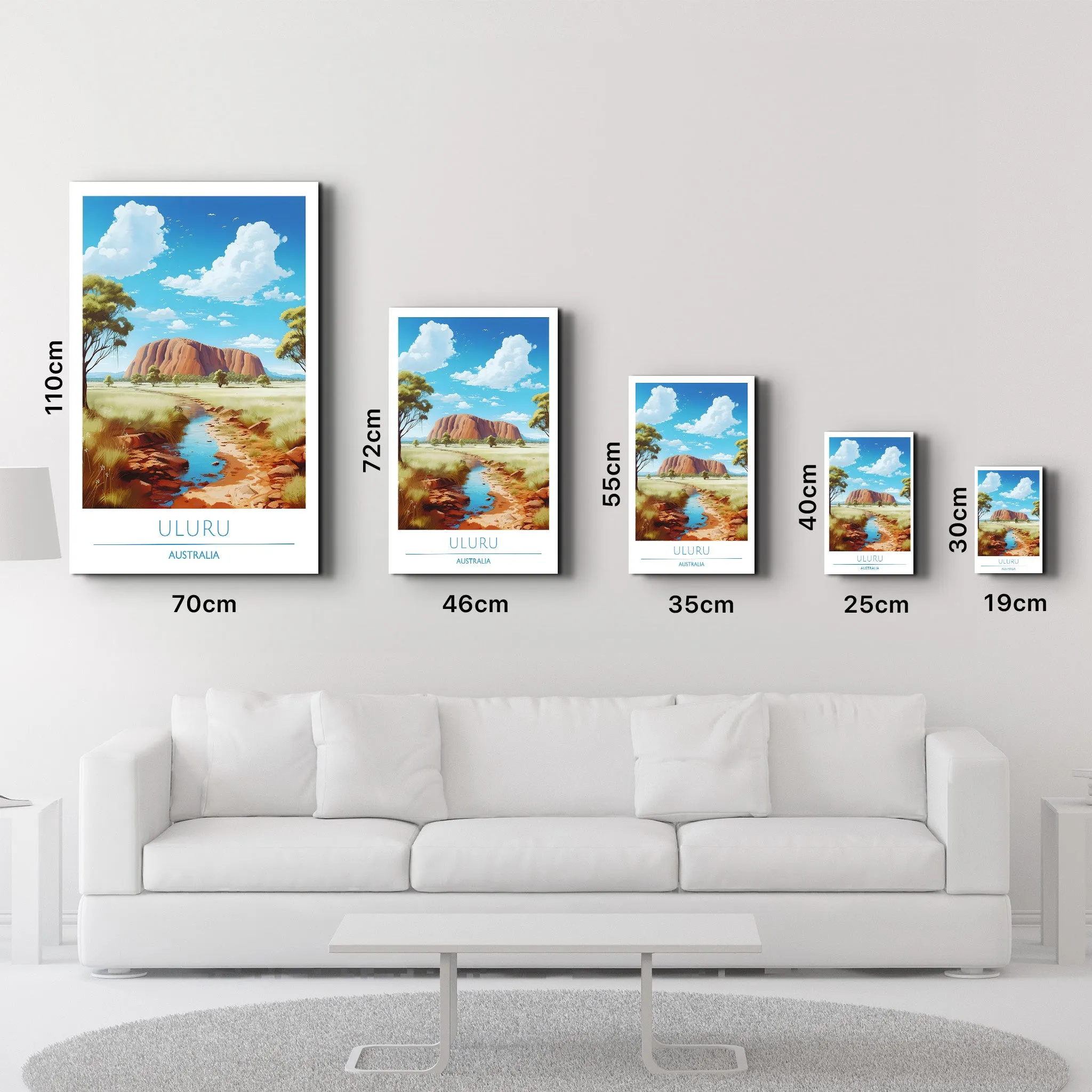 Uluru Australia-Travel Posters | Glass Wall Art