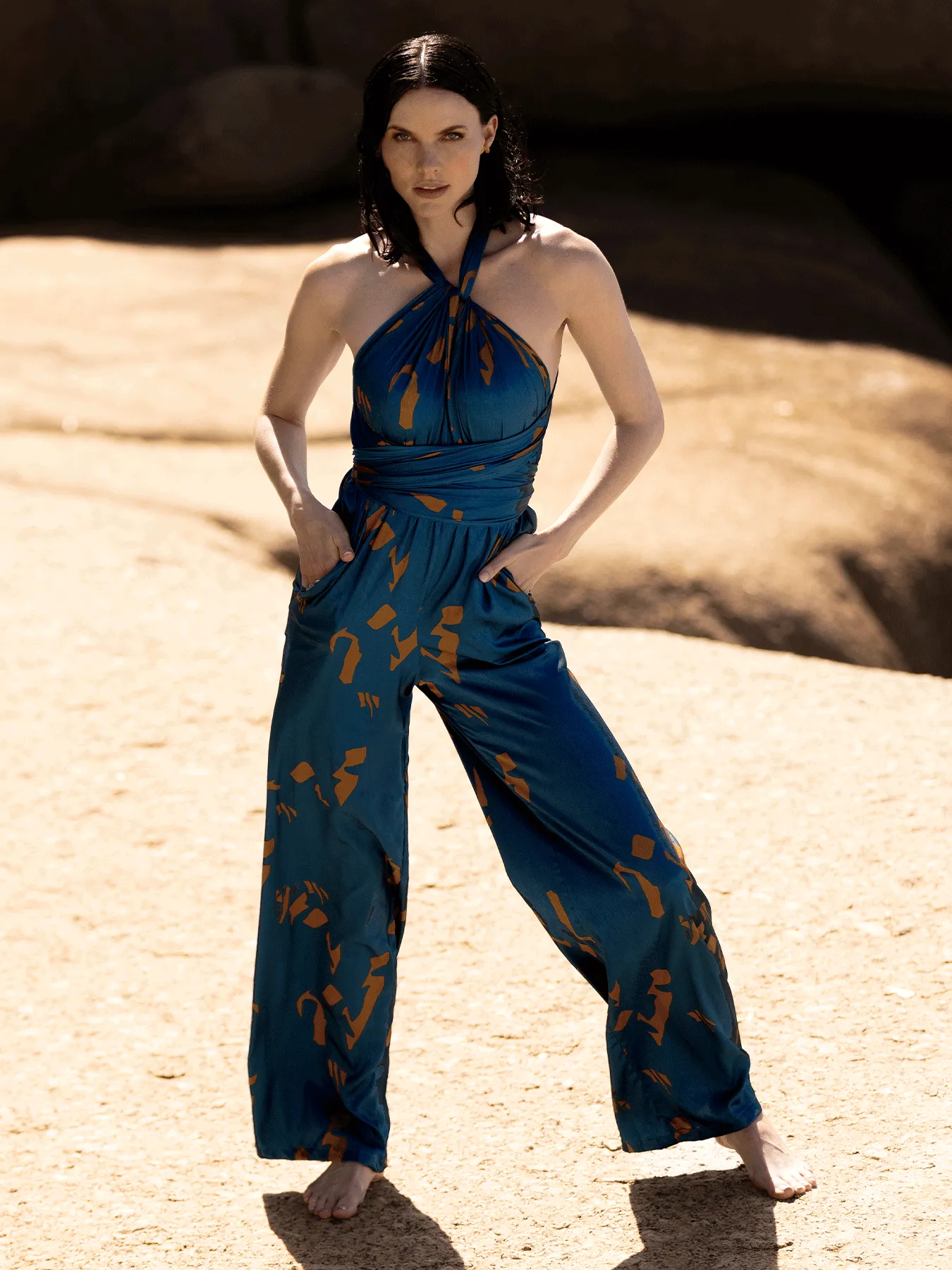 Yraf Blue UMY Jumpsuit with Enhanced Features