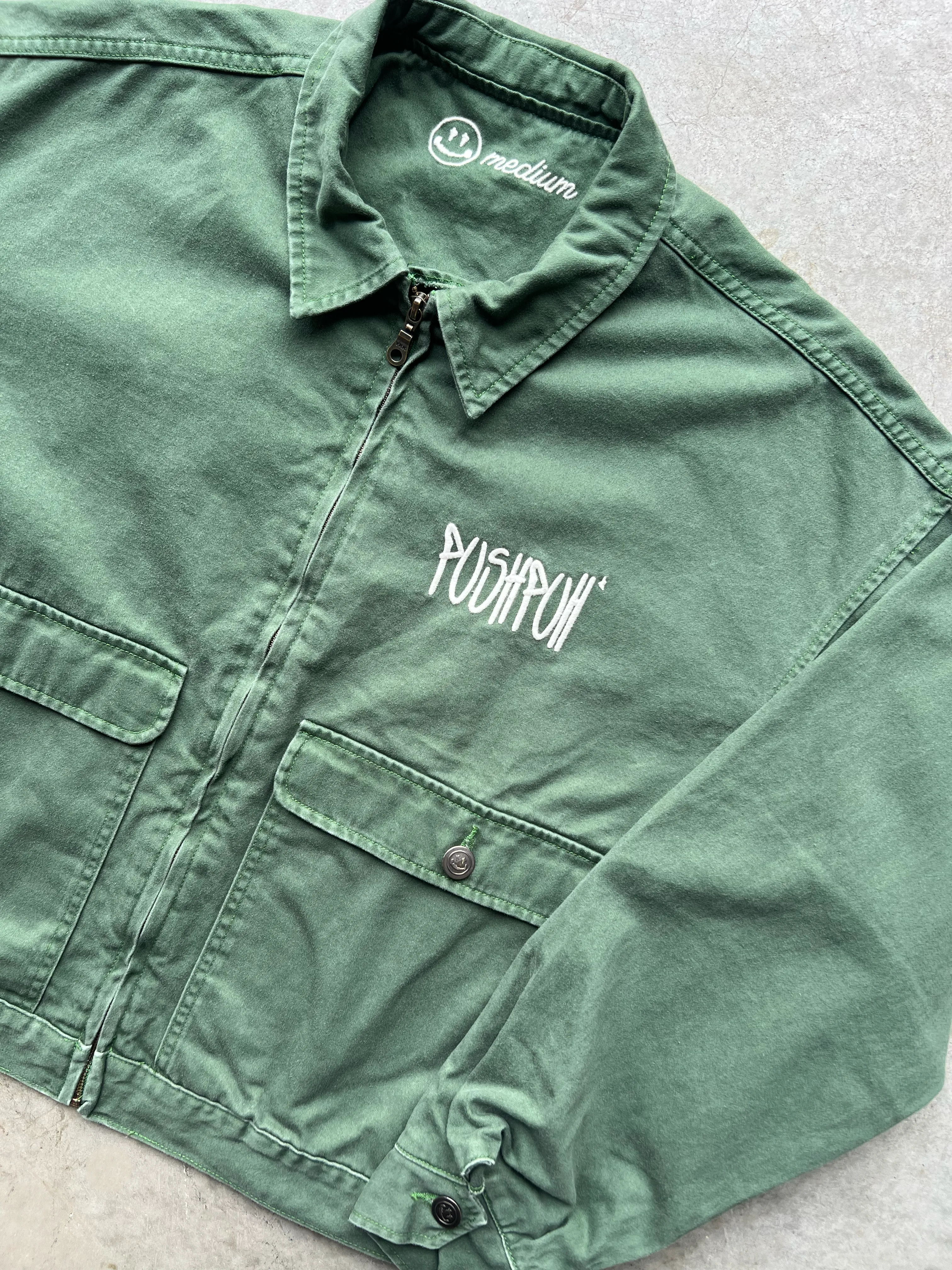 VINTAGE GREEN CANVAS JACKET