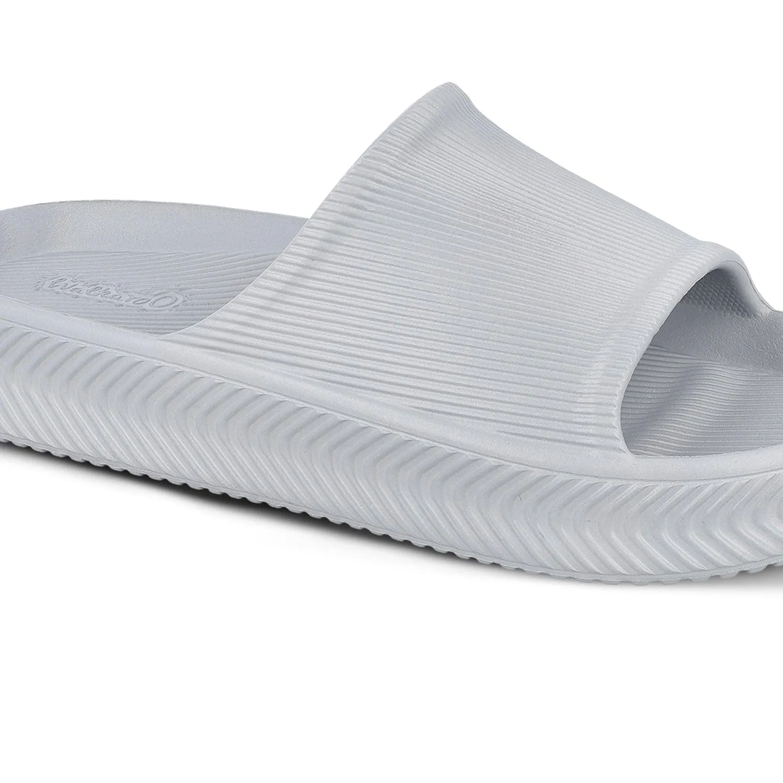 Walkaroo Mens Flip Flop Sliders  - WC8737 Light Grey