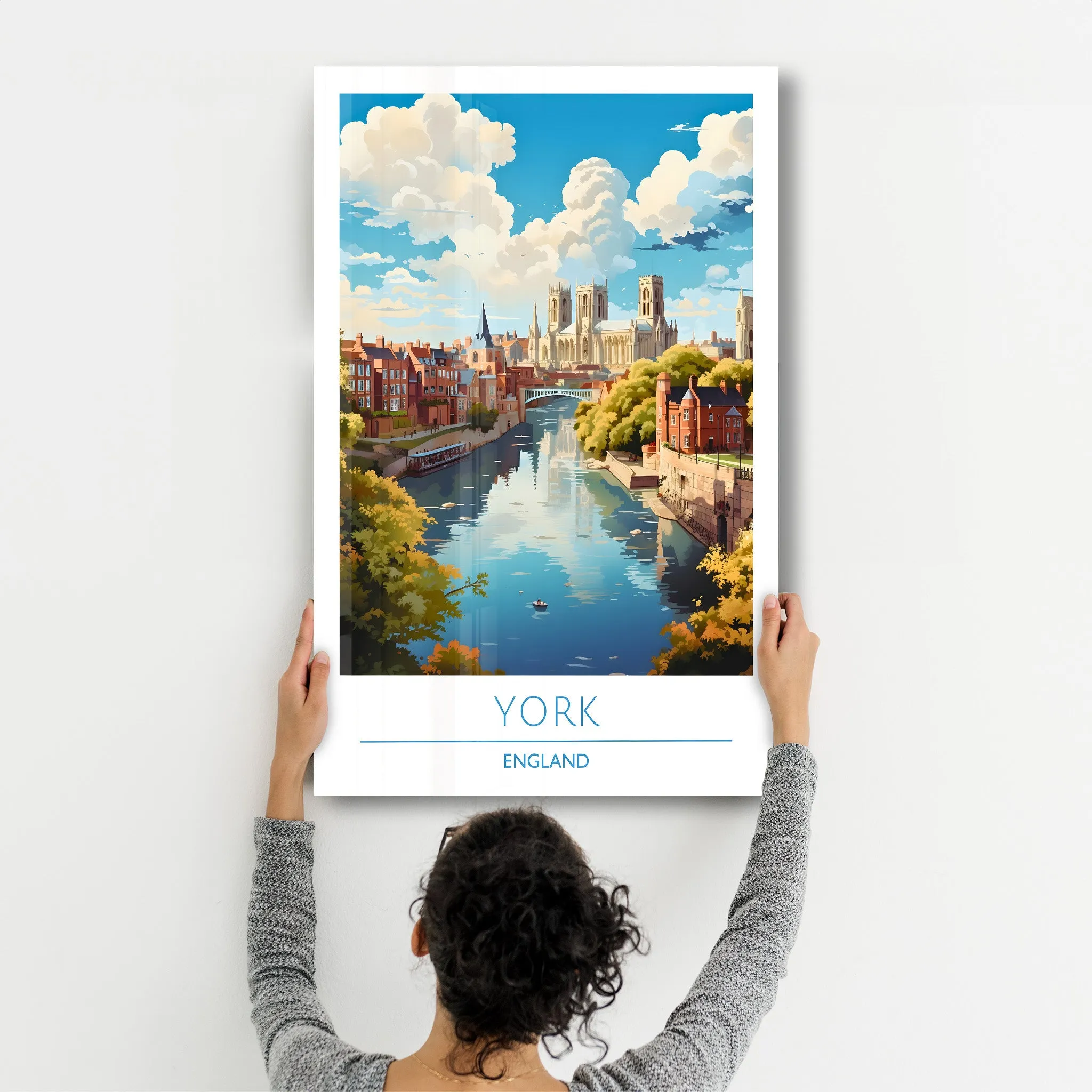 York England-Travel Posters | Glass Wall Art