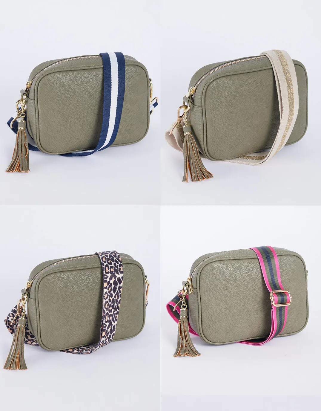 Zoe Crossbody Bag - Khaki/Tan Leopard