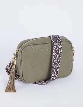 Zoe Crossbody Bag - Khaki/Tan Leopard